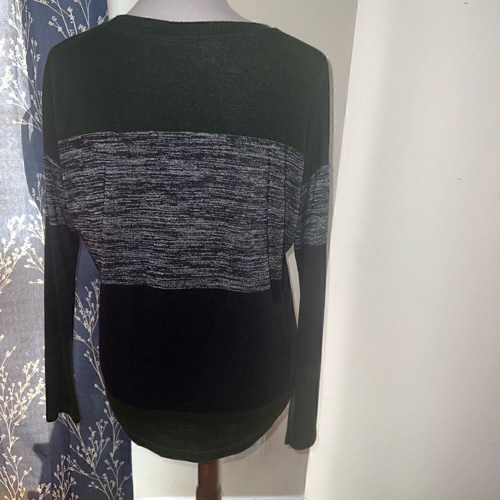 Rag & Bone Striped Color Block Crewneck Sweater L… - image 3